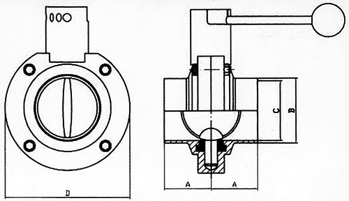 Stainless Steel Hygienic Butterfly Valves